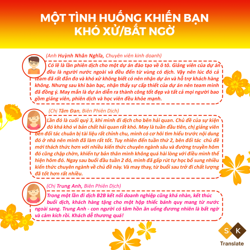 Câu hỏi: Kẻ lại một tình huống khiến bạn khó xử/ bất ngờ?